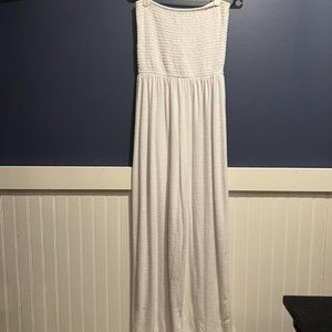 Strapless cotton jumpsuit